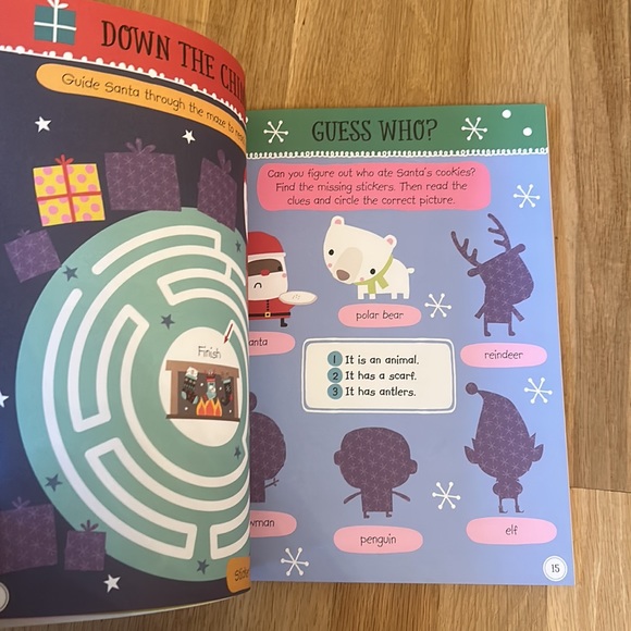 NWOT I Love Christmas Activity Book: Santa, Reindeer, Snowman, Stickers, Cards - Picture 11 of 15